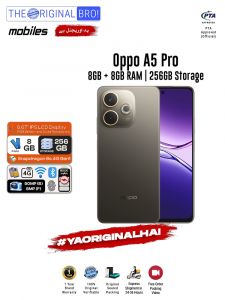 Oppo A5 Pro - 8GB RAM - 256GB Storage - Easy Monthly Installments - PTA Approved - 1 Year Official Warranty - The Original Bro Mobiles - TOB70